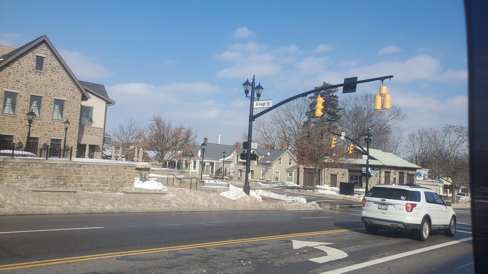 Historic Dublin High Street Historic District along the Scioto River in Dublin, Ohio
