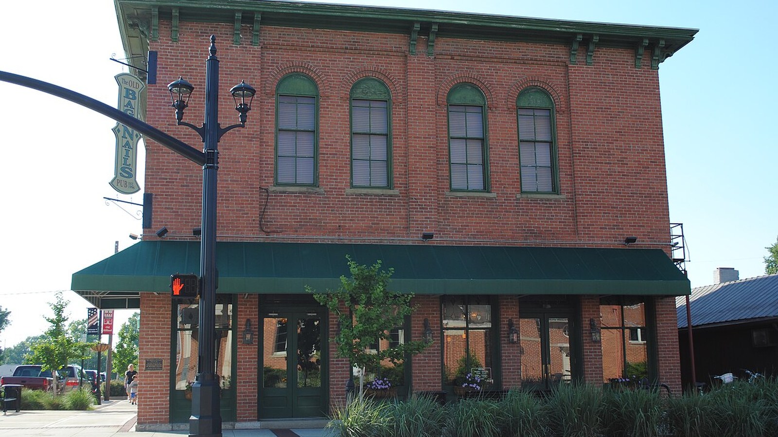 The former Odd Fellows Hall, a brick National Register of Historic Places building in Old Hilliard, Ohio