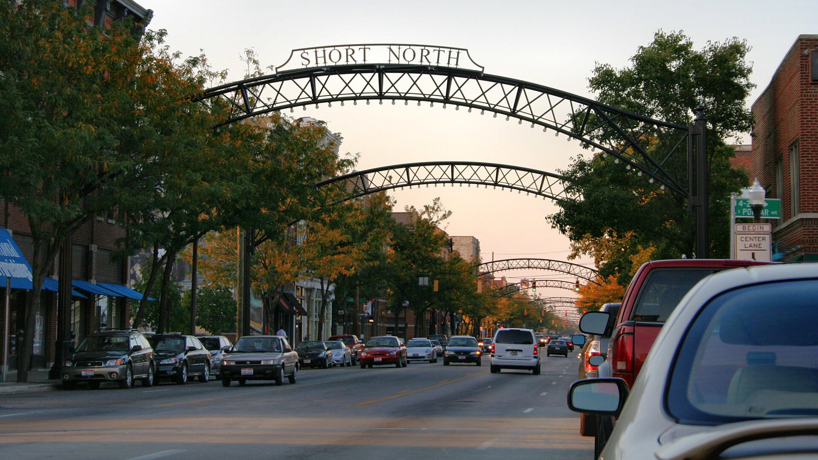 The Short North Gateway arches spanning High Street in Columbus's Short North district