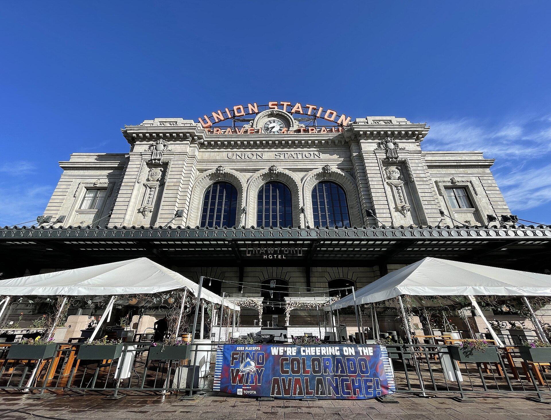 Denver Union Station, the restored 1914 Beaux-Arts rail terminal anchoring LoDo