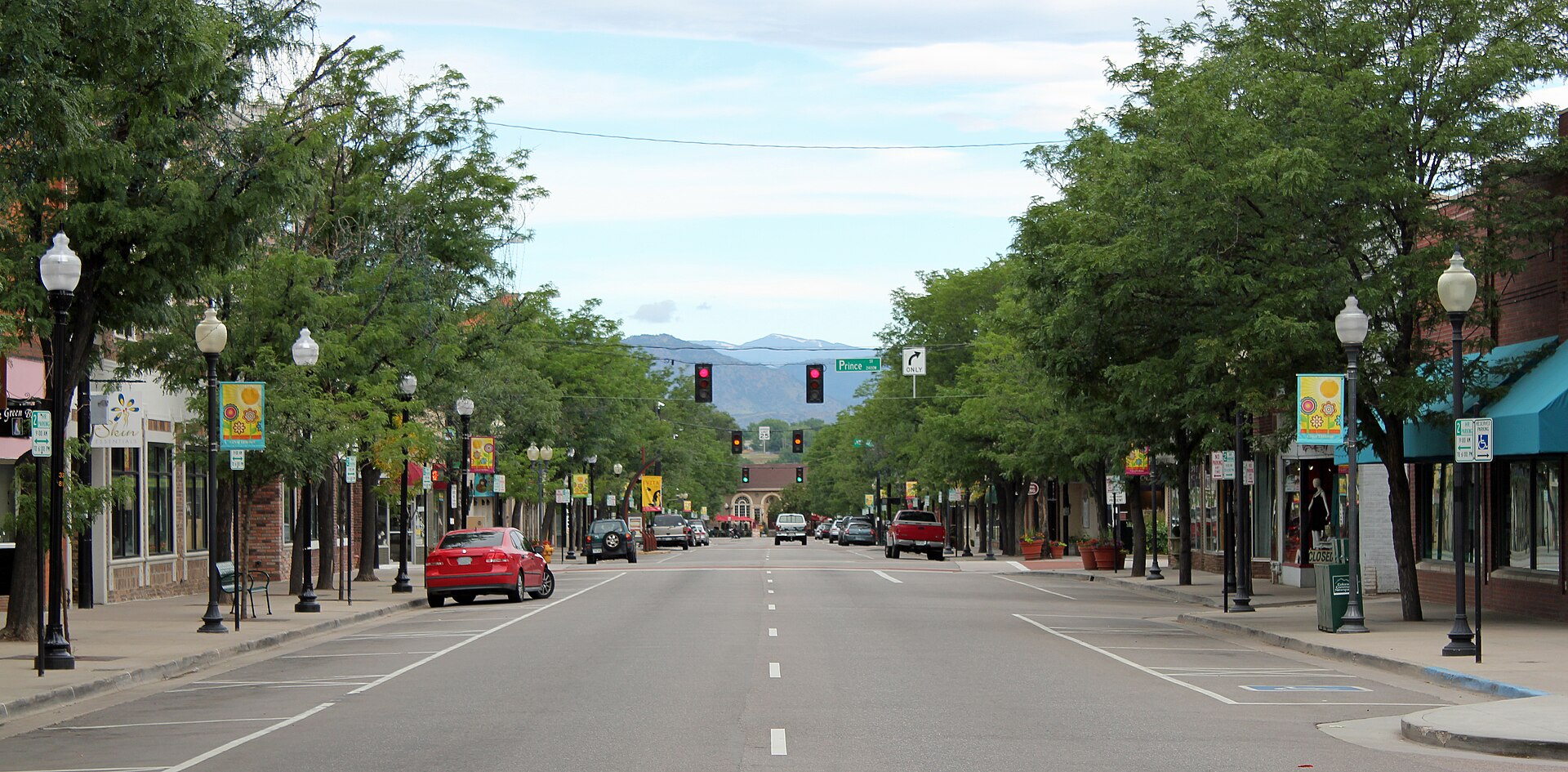 Main Street in Littleton's historic downtown district