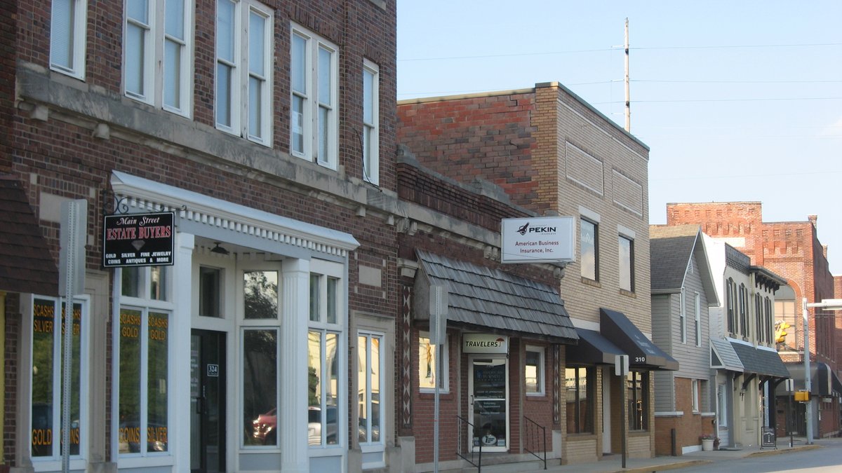 Buildings on W. Main Street in the Greenwood Commercial Historic District