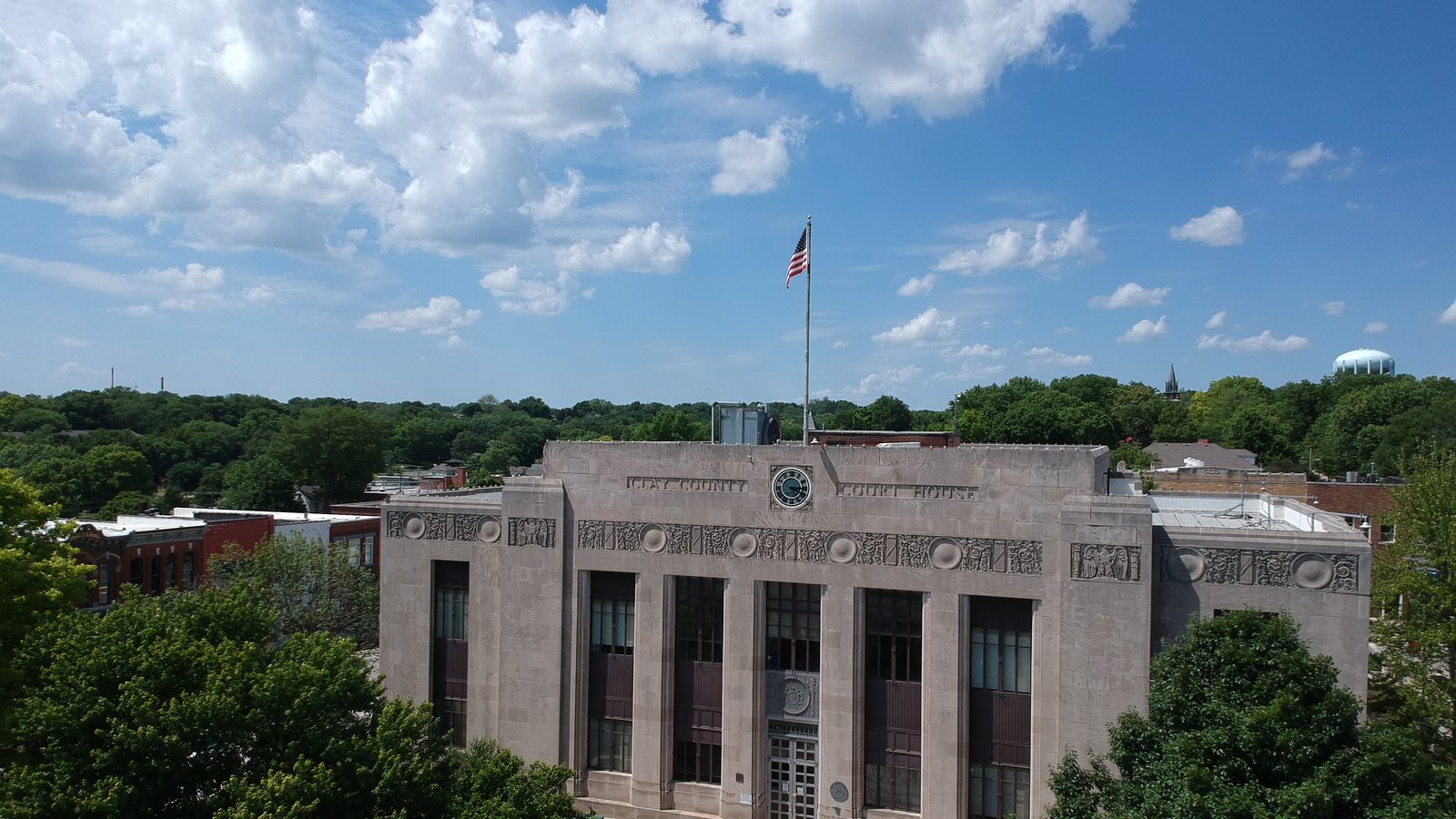 The historic Clay County Courthouse in Liberty, Missouri