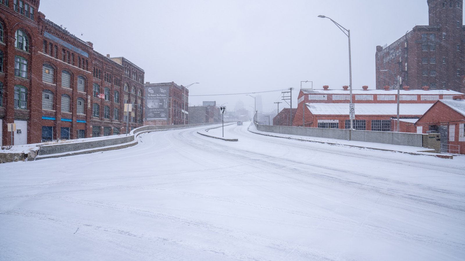 The West Bottoms industrial district in Kansas City, Missouri