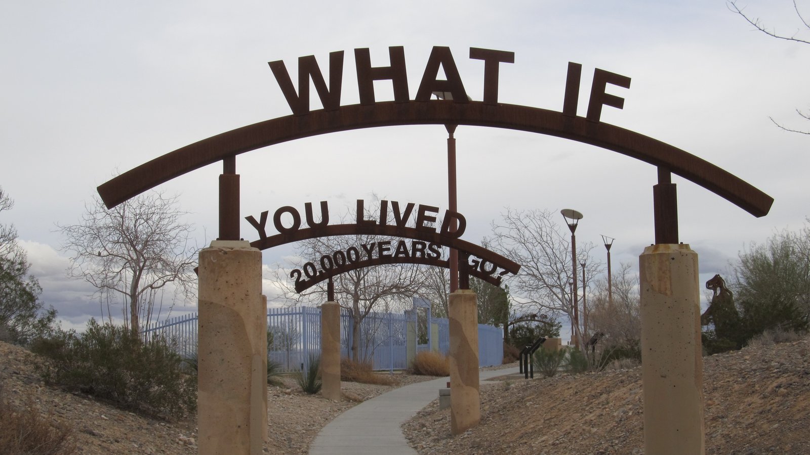 Interpretive exhibits on Ice Age fossils of the Upper Las Vegas Wash at Centennial Hills Park