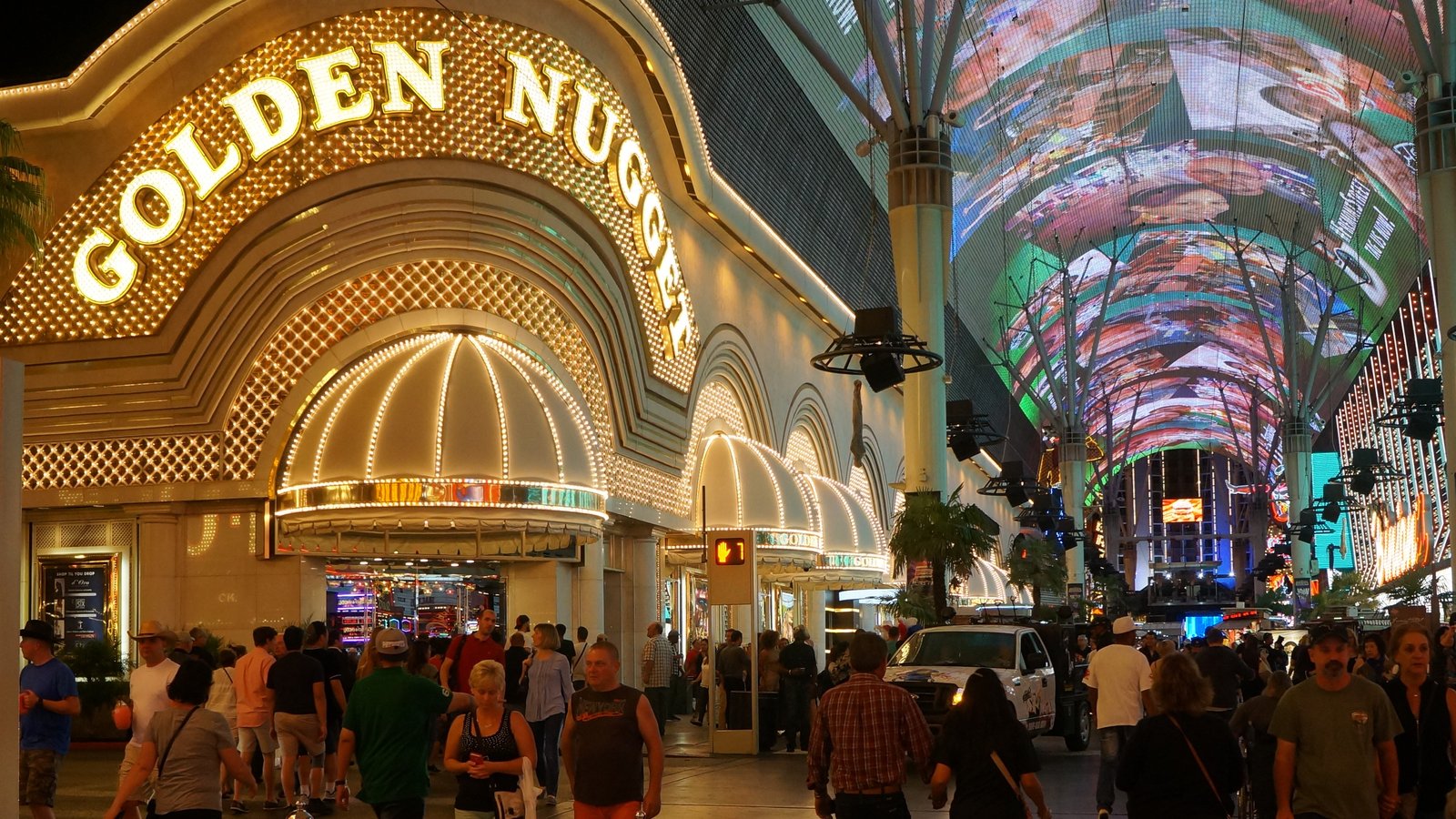 The Fremont Street Experience's LED canopy over Fremont Street in downtown Las Vegas