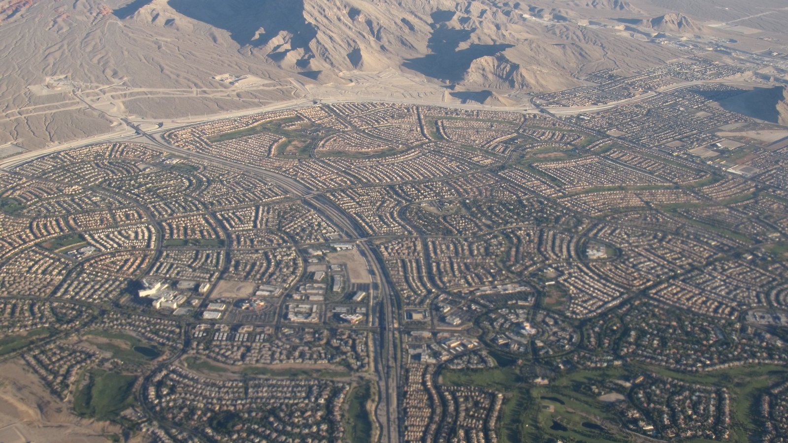 An aerial view of Summerlin's master-planned neighborhoods in the Las Vegas valley