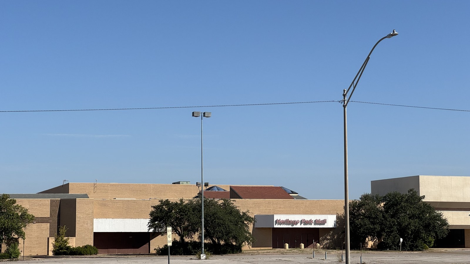The exterior of Heritage Park Mall, a longtime shopping center in Midwest City, Oklahoma